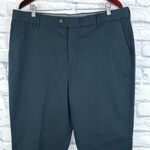 Charles Tyrwhitt Men Chinos Navy Classic Fit Non-Iron Pants Size 38X29